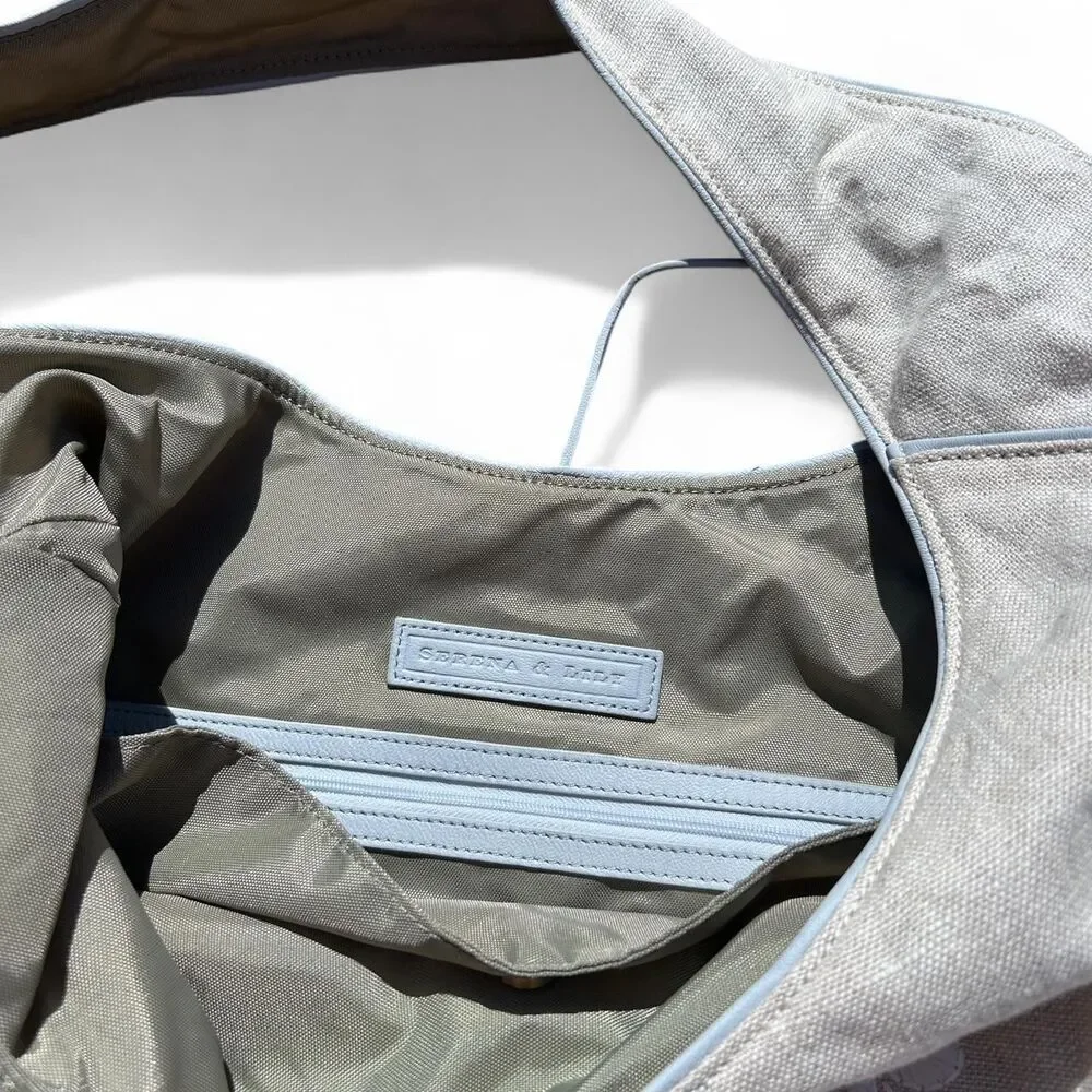 Serena & Lily Linen Diaper Bag NWT